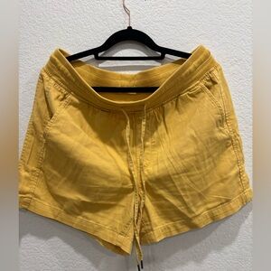 Orvis Cotton Lyocell Yellow Drawstring Shorts